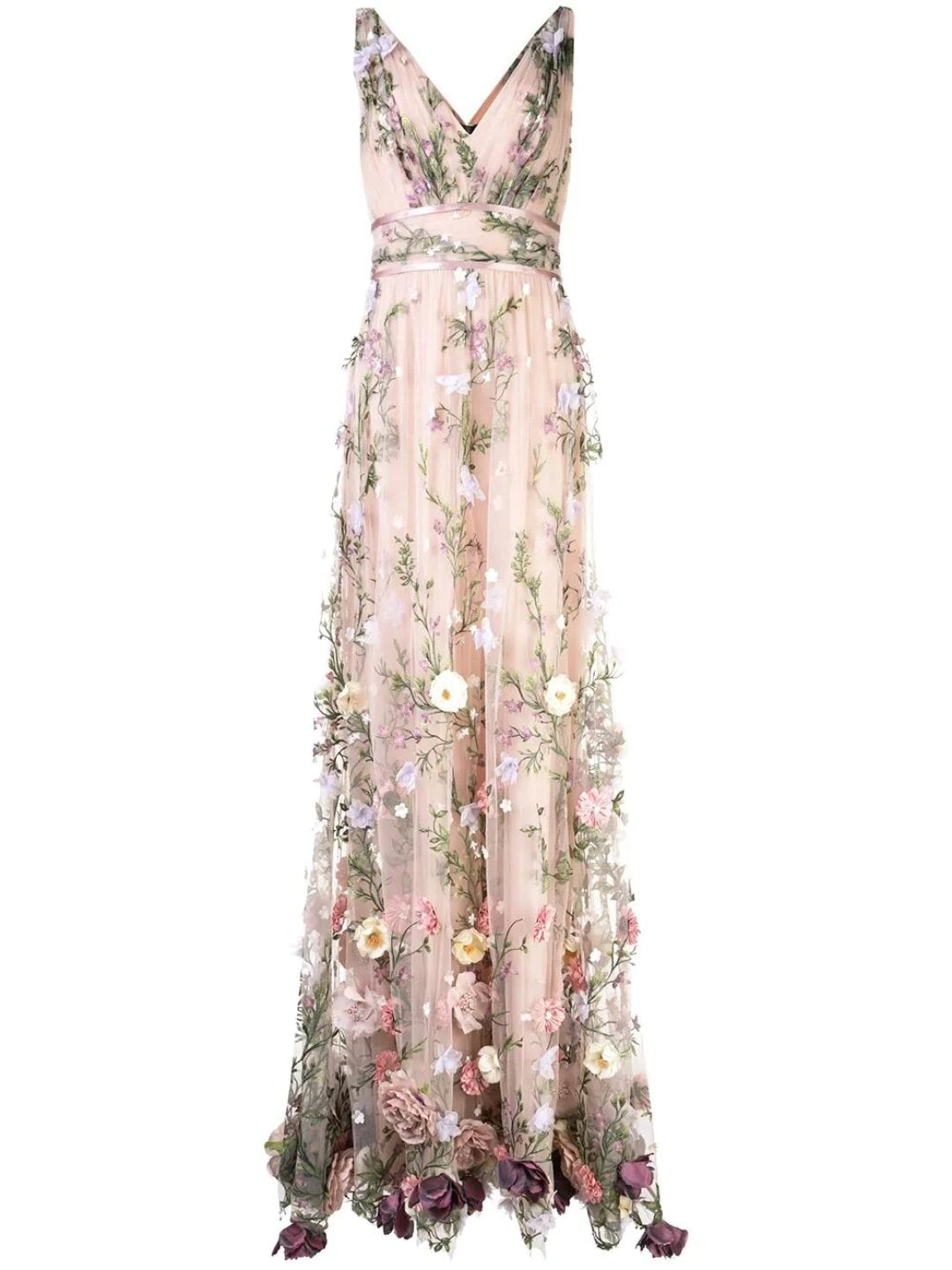 3D Floral Embroidered Gown – Marchesa